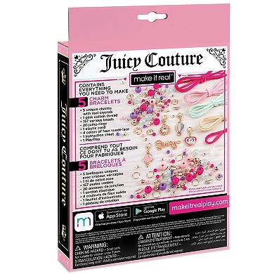 Make It Real Juicy Couture Crystal Sunshine Bracelet Kit – Makes 5 Bracelets, 190 Pieces