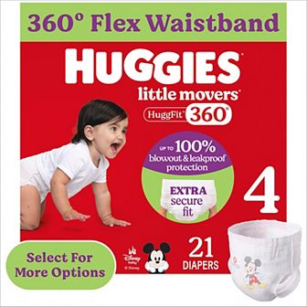 Huggies Babywear® Little Movers HuggFit 360 Degree Disposable Diapers