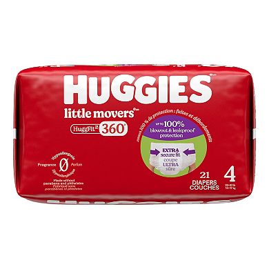 Huggies Little Movers HuggFit 360 Degree Size 7 21-pk. Disposable Diapers