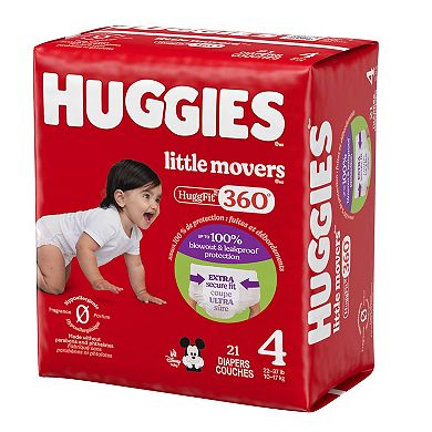 Huggies Little Movers HuggFit 360 Degree Size 7 21-pk. Disposable Diapers