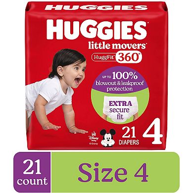 Huggies Little Movers HuggFit 360 Degree Size 7 21-pk. Disposable Diapers