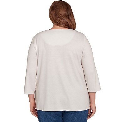 Plus Size Alfred Dunner Floral Squirrel Harvest Top