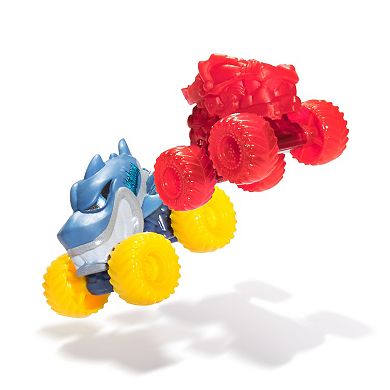 Monster Jam Mini Jams Megalodon Jungle Blaster Launcher Playset with 2 Exclusive Truck Toys