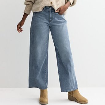 Women's Sonoma Goods For Life® Mid Rise Wide Leg Seamed Jeans