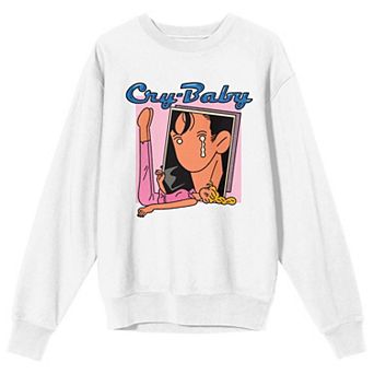 Juniors' Cry Baby Comic Art Graphic Long Sleeve Sweatshirt