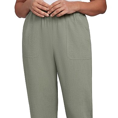 Petite Alfred Dunner Patch Pocket Short Length Elastic Waistband Pants