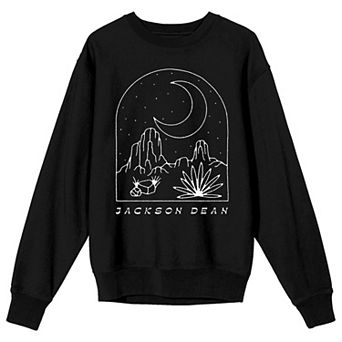 Juniors' Jackson Dean Moonlit Desert Long Sleeve Crewneck Sweatshirt