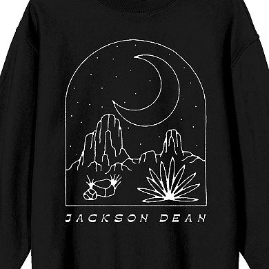 Juniors' Jackson Dean Moonlit Desert Long Sleeve Crewneck Sweatshirt