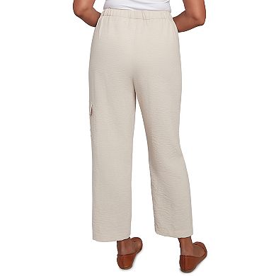 Petite Alfred Dunner Floral Embroidered Ankle Pants
