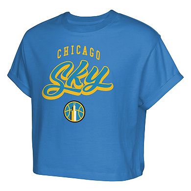 Girls Youth Sky Blue Chicago Sky City Pennant Cropped T-Shirt
