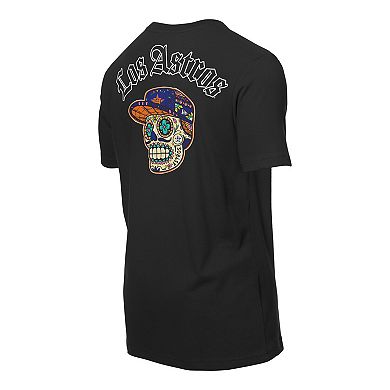 Men's New Era Black Houston Astros Sugar Skulls T-Shirt