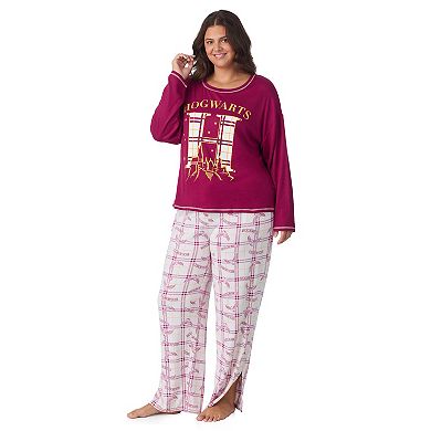 Plus Size Harry Potter Long Sleeve Pajama Top & Pajama Bottoms Set
