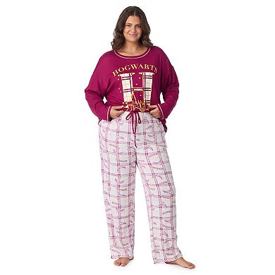 Plus Size Harry Potter Long Sleeve Pajama Top & Pajama Bottoms Set