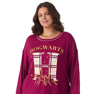 Plus Size Harry Potter Long Sleeve Pajama Top & Pajama Bottoms Set