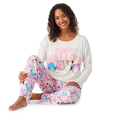 Women's Squishmallows® Long Sleeve Pajama Top & Pajama Pants Set