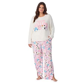 Plus Size Squishmallow Long Sleeve Pajama Top & Pajama Pants Set