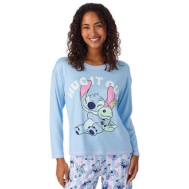 Women's Disney's Lilo & Stitch Long Sleeve Pajama Top & Pajama Bottoms Set