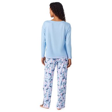 Women's Disney's Lilo & Stitch Long Sleeve Pajama Top & Pajama Bottoms Set