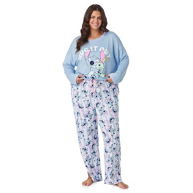 Plus Size Disney's Lilo & Stitch Long Sleeve Pajama Top & Pajama Pants Set
