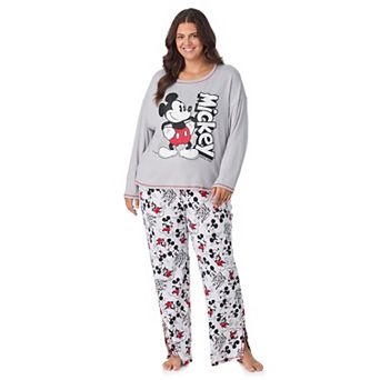 Plus Size Disney's Mickey Mouse Long Sleeve Pajama Top & Pajama Pants Set