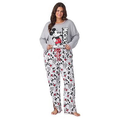 Plus Size Disney's Mickey Mouse Long Sleeve Pajama Top & Pajama Pants Set