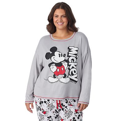 Plus Size Disney's Mickey Mouse Long Sleeve Pajama Top & Pajama Pants Set