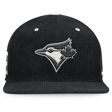 Men's Nike Black Toronto Blue Jays Pro Corduroy Structured Snapback Hat