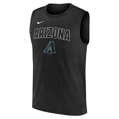 Men's Nike Black Arizona Diamondbacks Knockout Performance Muscle Tank Top