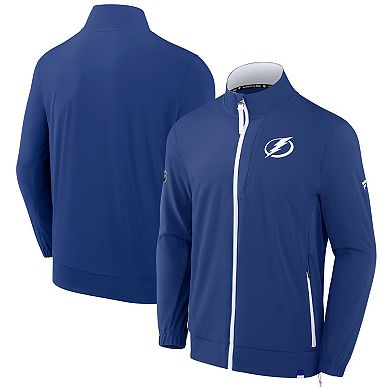 Men's Fanatics Blue Tampa Bay Lightning Authentic Pro Rink Coaches Full-Zip Jacket