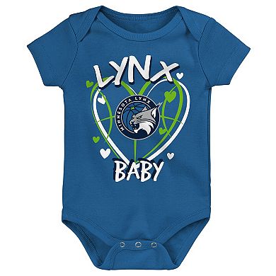 Infant Outerstuff Minnesota Lynx Slide Home 3-Piece Creeper Set