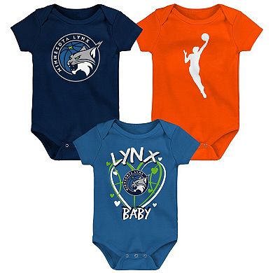 Infant Outerstuff Minnesota Lynx Slide Home 3-Piece Creeper Set