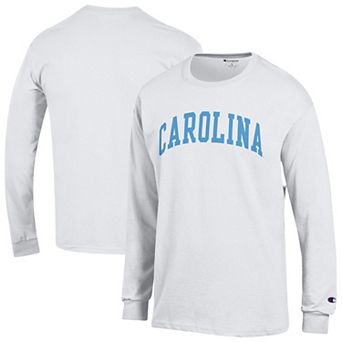 Men's Champion White North Carolina Tar Heels Basic Arch Long Sleeve T-Shirt