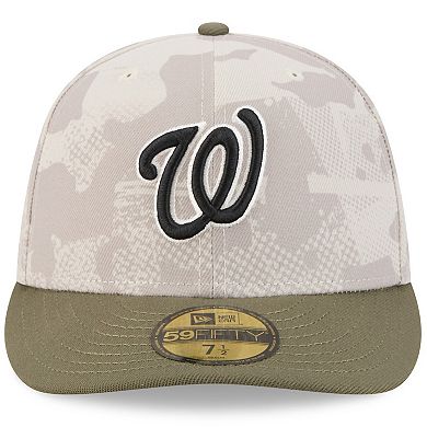 Men's New Era Light Beige/Olive Washington Nationals 2025 Armed Forces Day 59FIFTY Fitted Hat