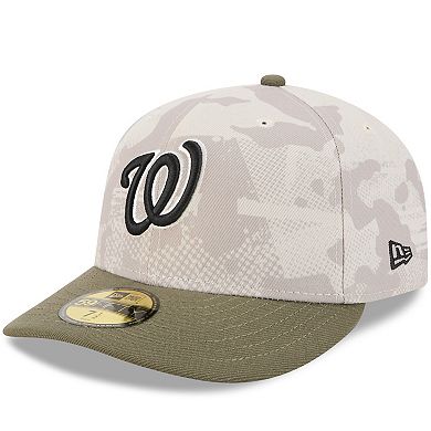 Men's New Era Light Beige/Olive Washington Nationals 2025 Armed Forces Day 59FIFTY Fitted Hat