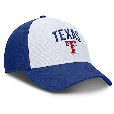 Men's Nike White/Royal Texas Rangers Club Performance Adjustable Hat