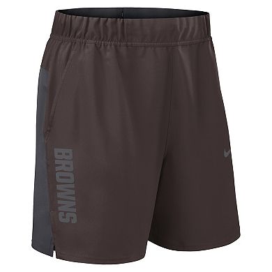 Men's Nike Brown Cleveland Browns Woven Victory Performance Shorts