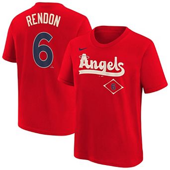 Youth Nike Anthony Rendon Red Los Angeles Angels Fuse City Connect Name & Number T-Shirt