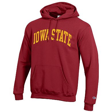 Men's Champion Cardinal Iowa State Cyclones Basic Arch Fleece Pullover Hoodie