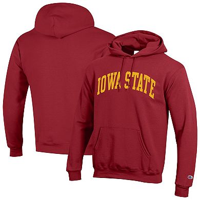 Men's Champion Cardinal Iowa State Cyclones Basic Arch Fleece Pullover Hoodie
