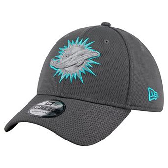 Men's New Era Graphite Miami Dolphins Main 39THIRTY Flex Hat