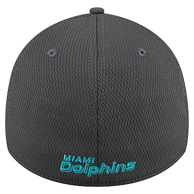 Men's New Era Graphite Miami Dolphins Main 39THIRTY Flex Hat