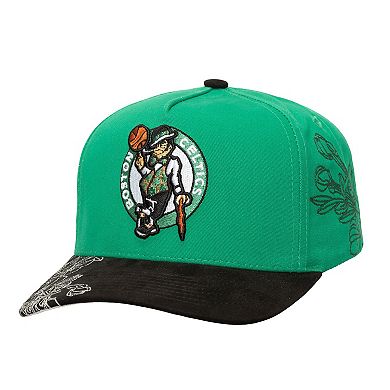 Men's Mitchell & Ness Kelly Green/Black Boston Celtics May Flowers Adjustable Hat