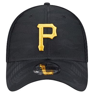 Men's New Era Black Pittsburgh Pirates Subtle Camo 39THIRTY Flex Hat