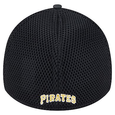 Men's New Era Black Pittsburgh Pirates Subtle Camo 39THIRTY Flex Hat