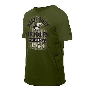 Men's New Era Green Baltimore Orioles Armed Forces T-Shirt