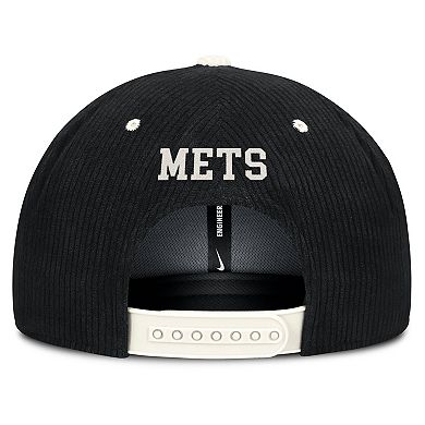 Men's Nike Black New York Mets Pro Corduroy Structured Snapback Hat