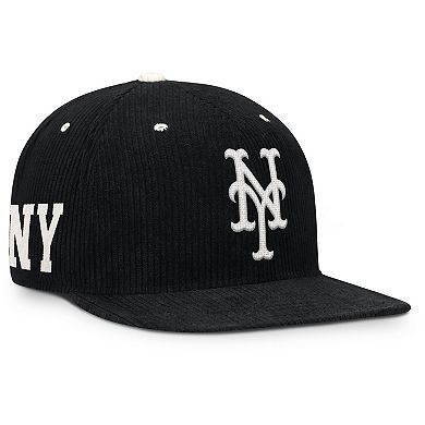 Men's Nike Black New York Mets Pro Corduroy Structured Snapback Hat