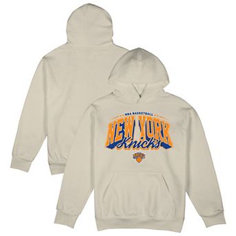 Men's�Stadium Essentials Cream New York Knicks Your Way Oversized Urban Pullover Hoodie