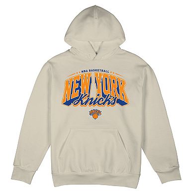 Men's Stadium Essentials Cream New York Knicks Your Way Oversized Urban Pullover Hoodie