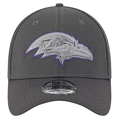 Men's New Era Graphite Baltimore Ravens Main 39THIRTY Flex Hat